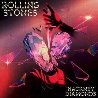 Hackney Diamonds — Jewel-heart, dagger and red-hands front